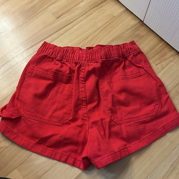Red shorts carpenter high waisted - Picture 2 of 3